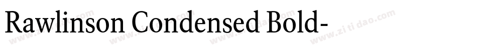 Rawlinson Condensed Bold字体转换